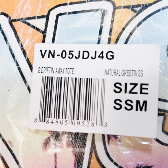 Vans Driftin' Away Tote Bag Snap Button Zipper Large Palm Trees Cutout Handle - Picture 8 of 8